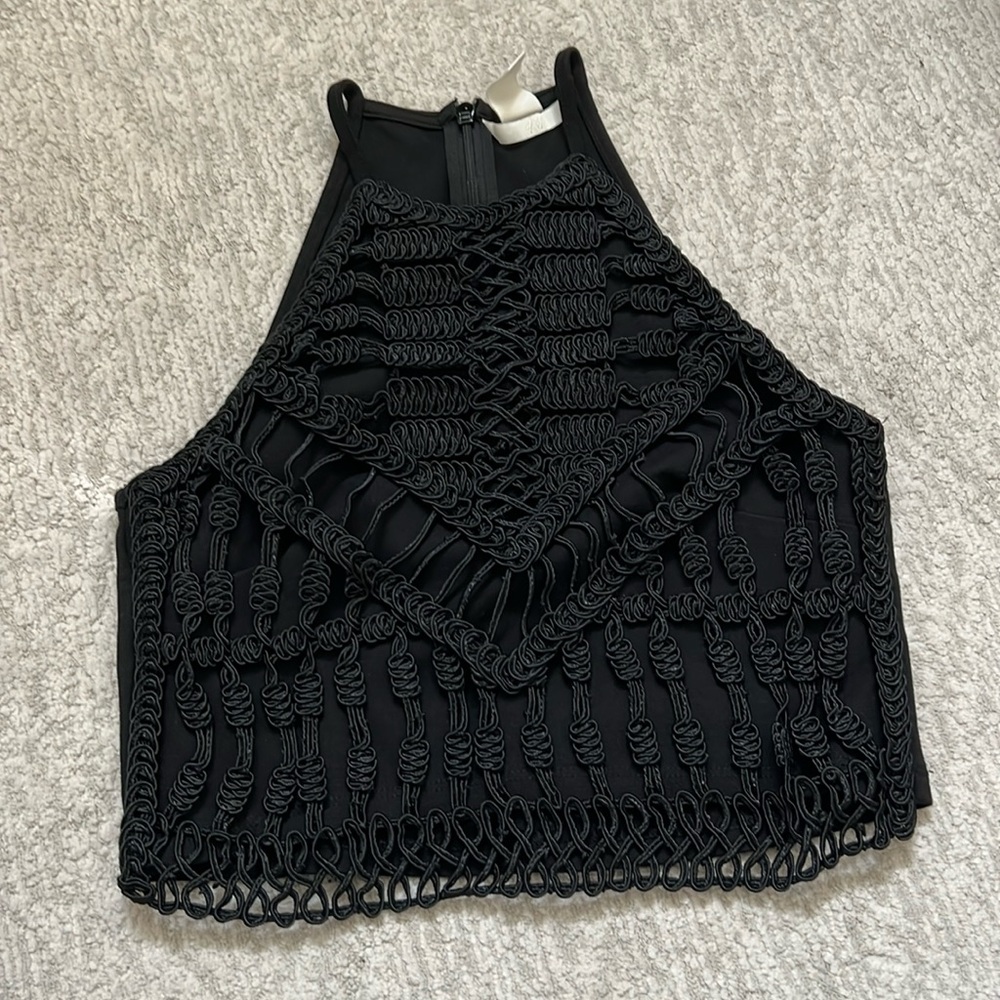 Dressy black croptop